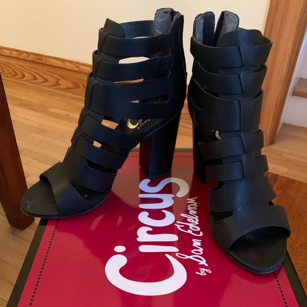Sam Edelman Caged Gladiator Sandal Black 6.5